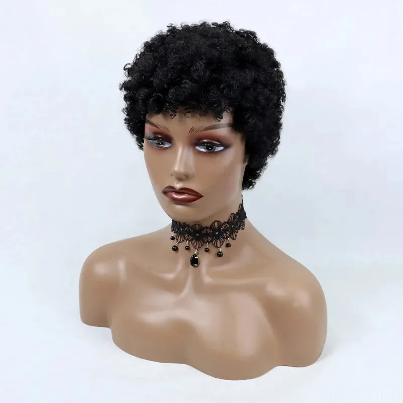 100% Human hair Short Afro-Textured Wig