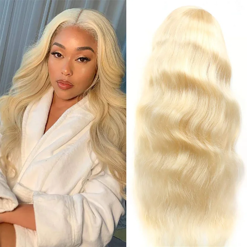 12A Grade Body Wave 13x4 Blonde 613 Lace Frontal Wigs Human Hair Wigs 180 210 250 Density Wigs