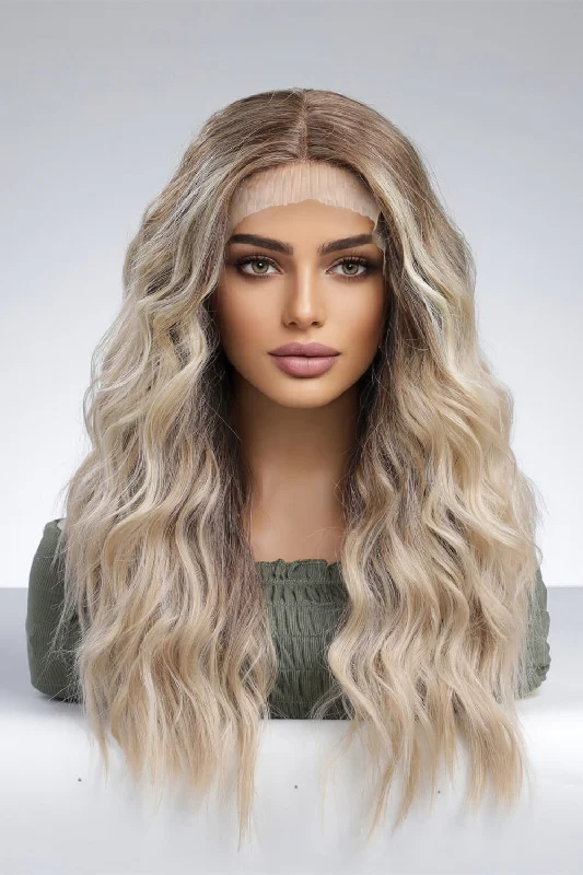 Light Brown and Blonde Ombre Lace Front Synthetic Wigs