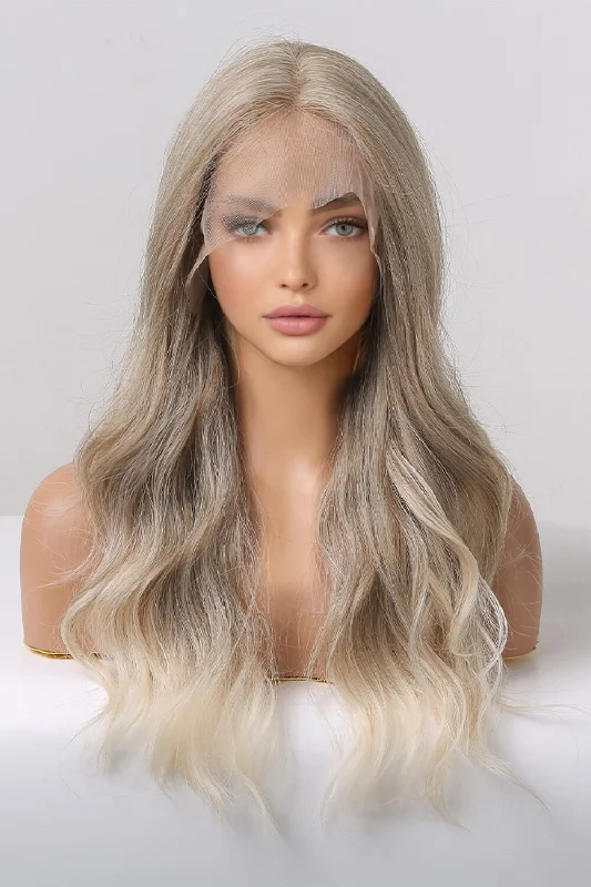 Medium Blonde Highlights Lace Front Synthetic Wigs