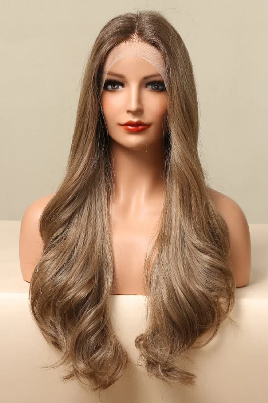 Long Wave 26"" Synthetic Lace Front Wig in Golden Brown