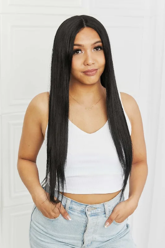 Long 26"" Lace Front Straight Synthetic Wig