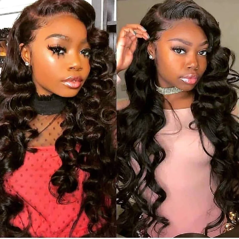 40 Inch 13*4 HD Transparent Lace Front Wigs Human Hair 180 210 250 Density Brazilian Body Wave Lace Frontal Wig With Baby Hair Remy For Black Women