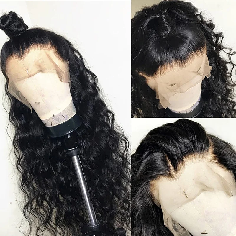 Loose Deep Wave 13×4 HD Transparent Lace Front Human Hair Wigs Sterly Hair