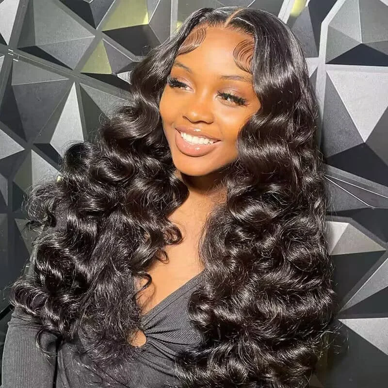 Loose Wave 13×4 HD Transparent Lace Front Human Hair Wigs Sterly Hair