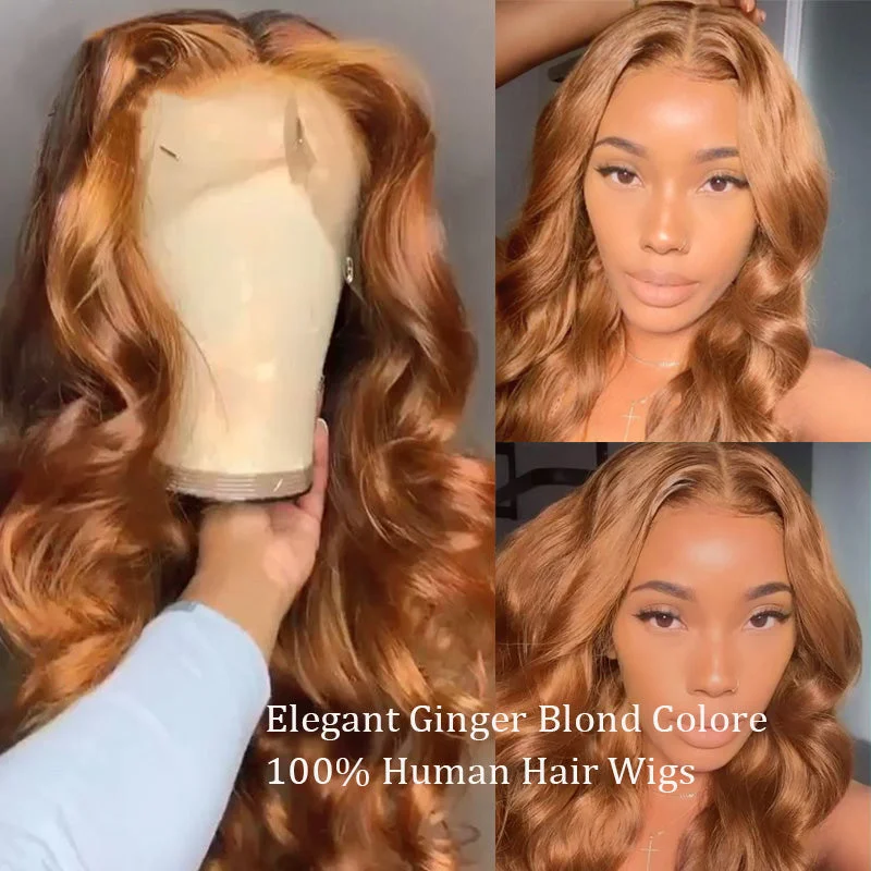 13x4/T Part/4x4 Transparent Lace Wigs Peruvian Colored Blonde Body Wave Wig Human Hair Wig Vrvogue Hair