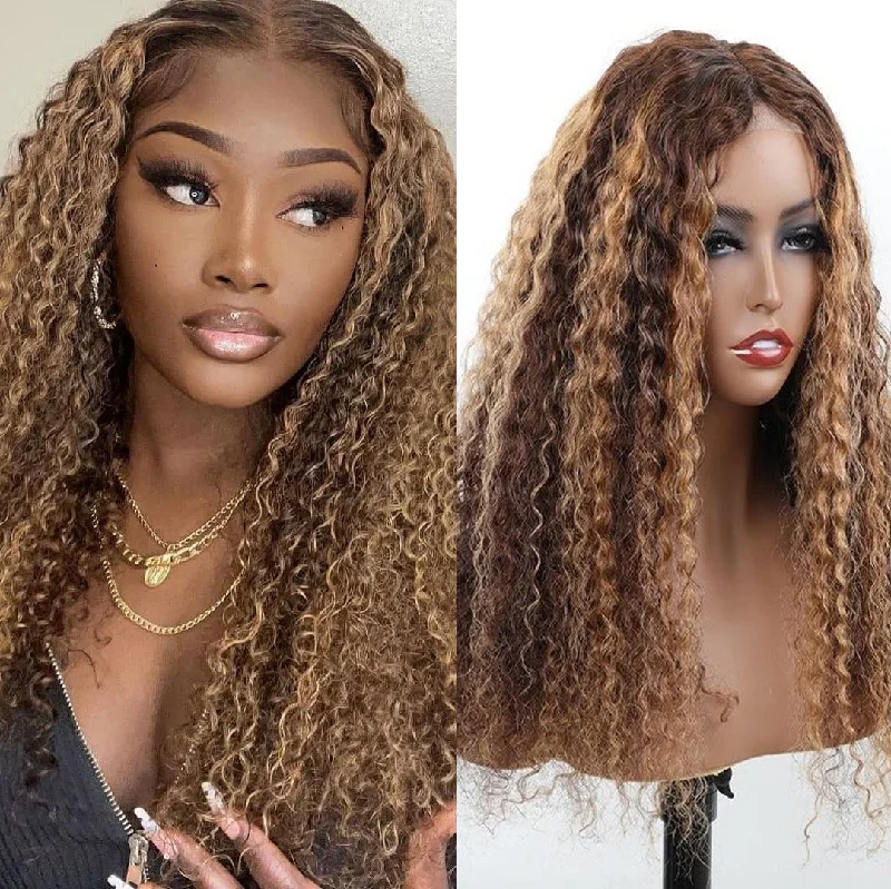 13x4/T Part/4x4 Lace Wigs 14- 30 Inch Curly Hair Human Hair Wigs Melted Match All Skin Vrvogue Hair