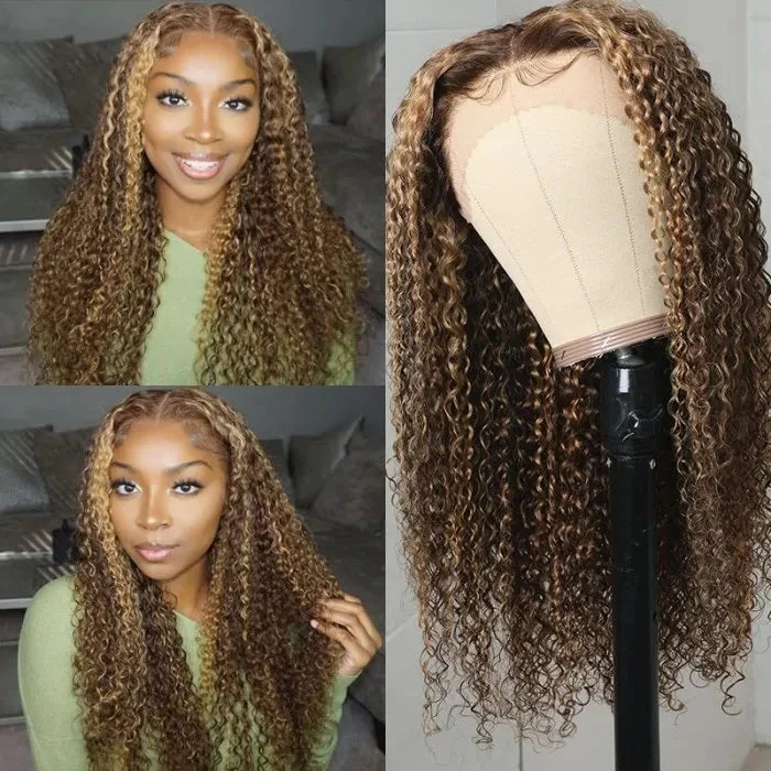 13x4/T Part/4x4 Lace Wigs 14- 30 Inch Curly Hair Human Hair Wigs Melted Match All Skin Vrvogue Hair