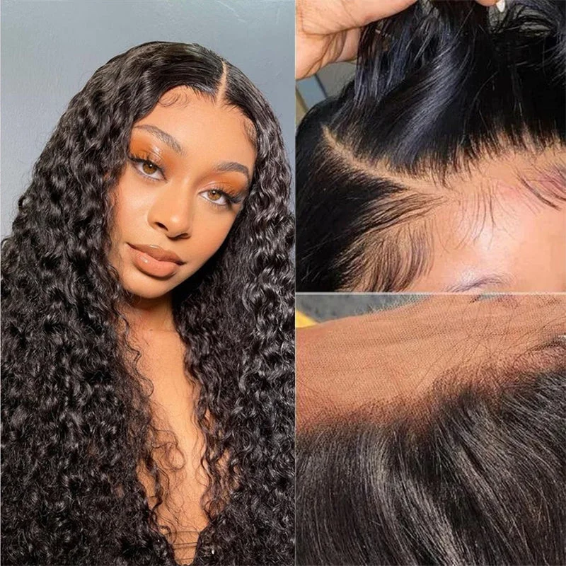 13x6 HD Lace Front Wigs 30 Inches Virgin Hair Water Wave Human Hair Wigs Melted Match All Skin