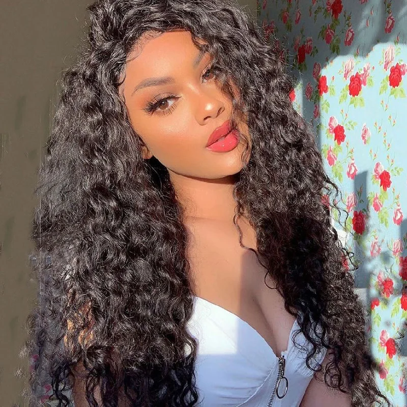 13x6 HD Lace Front Wigs 30 Inches Virgin Hair Water Wave Human Hair Wigs Melted Match All Skin