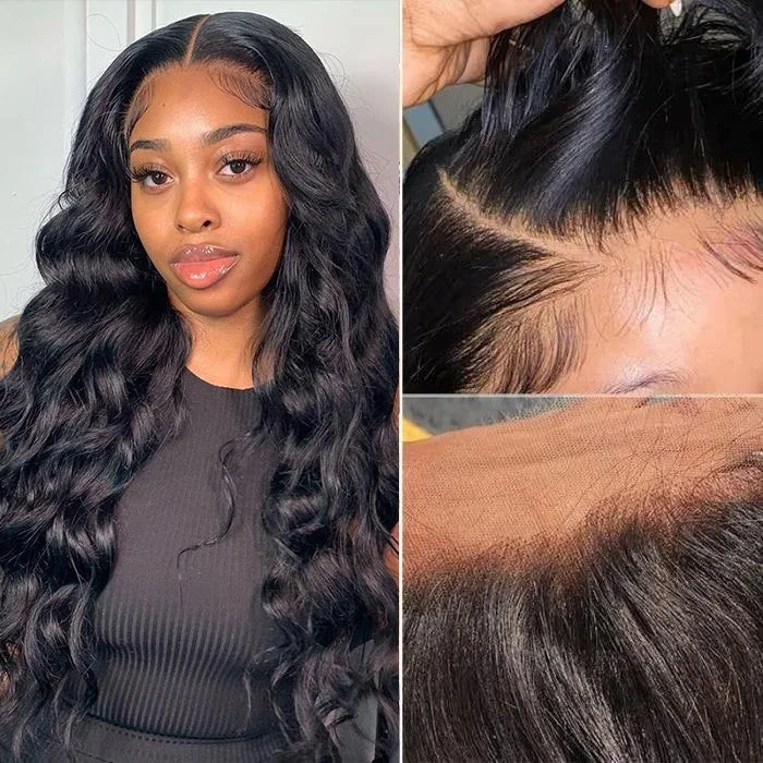 High Density 13x6 HD Lace Front Wigs Virgin Hair With Baby Hair Body Wave Human Hair Wigs Melted Match All Skin