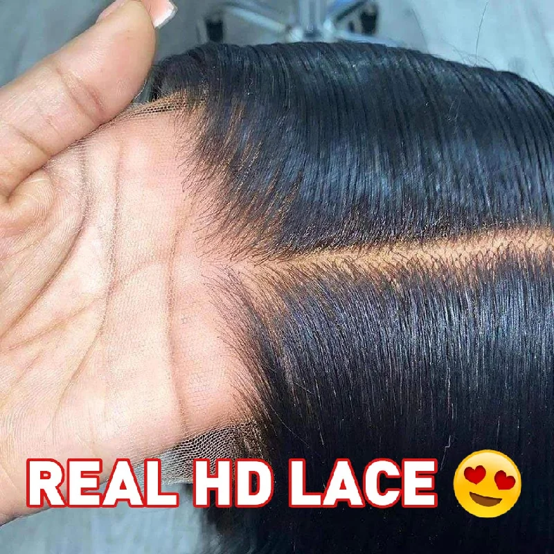 High Density 13x6 HD Lace Front Wigs Virgin Hair With Baby Hair Body Wave Human Hair Wigs Melted Match All Skin