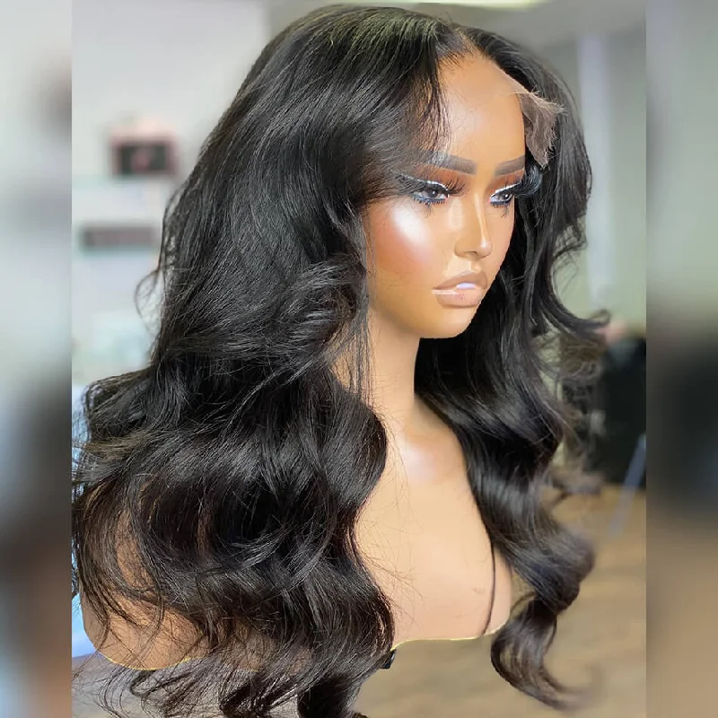 High Density 13x6 HD Lace Front Wigs Virgin Hair With Baby Hair Body Wave Human Hair Wigs Melted Match All Skin