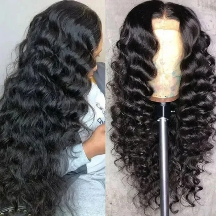 30 Inch 13x6 Transparent Loose Deep Wave Lace Front Wig 180 210 250 Density Human Hair Wigs Vrvogue Hair