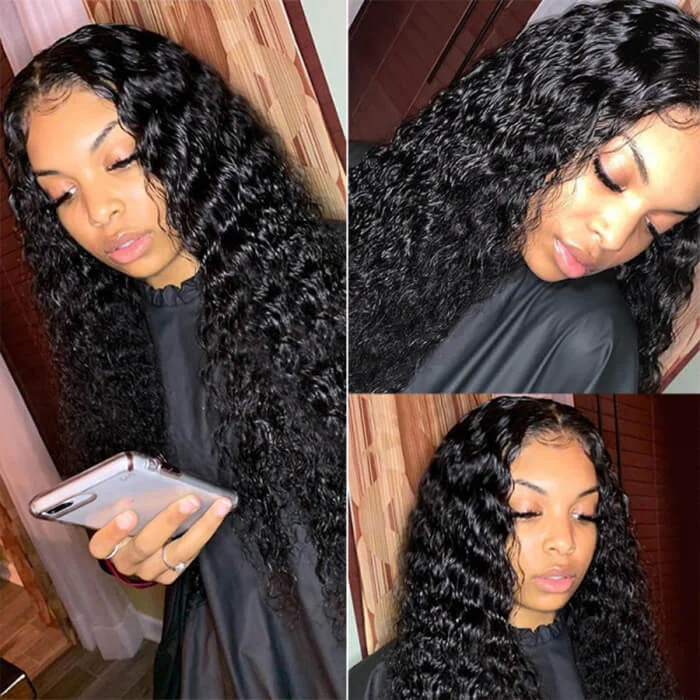 5x5 HD Lace Closure Wig Virgin Hair With Baby hair Deep Wave Human Hair Wigs Melted Match All Skin