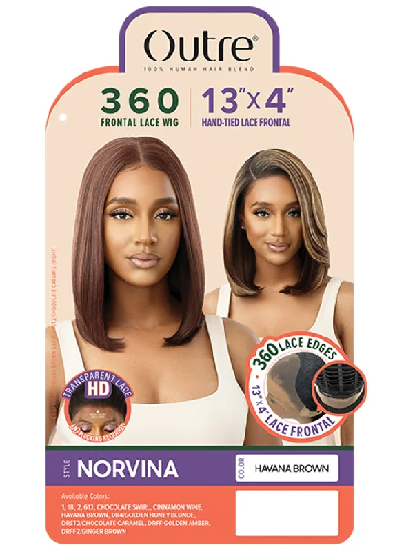 Outre Human Hair Blend 360 Edge 13x6 HD Lace Front Wig - NORVINA