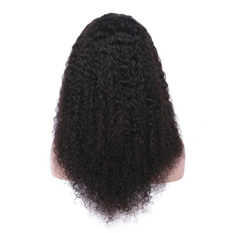 13x5 Lace Front Human Hair Water Wave Wig Pre Plucked Natural Layered Edge Hair