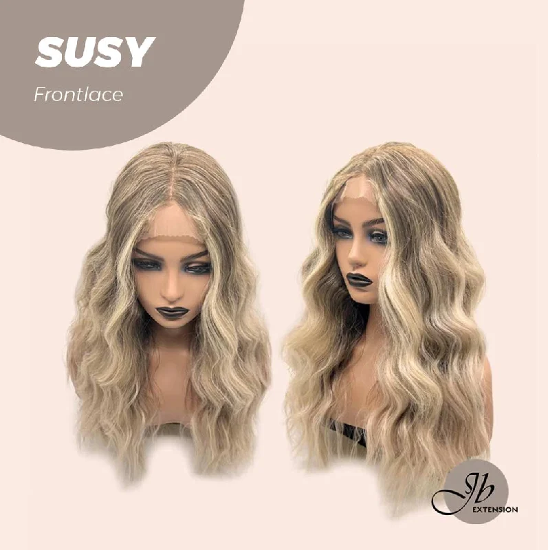 JBEXTENSION 25 Inches Body Wave Mix Blonde Frontlace Glueless Wig SUSY