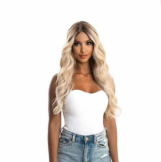 JBEXTENSION 26 Inches Ombre Light Blonde Body Wave Frontlace Glueless Wig SERENA