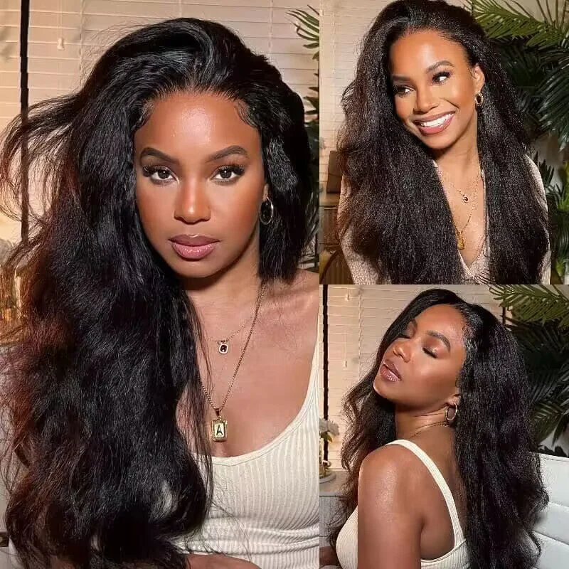 360 HD Lace Frontal Wigs Yaki Straight Human Hair Wigs For Women Sterly Hair