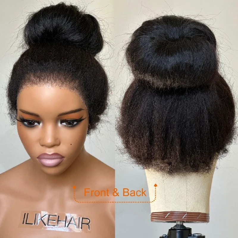 360 Lace Frontal Kinky Edges Ventilated Wig