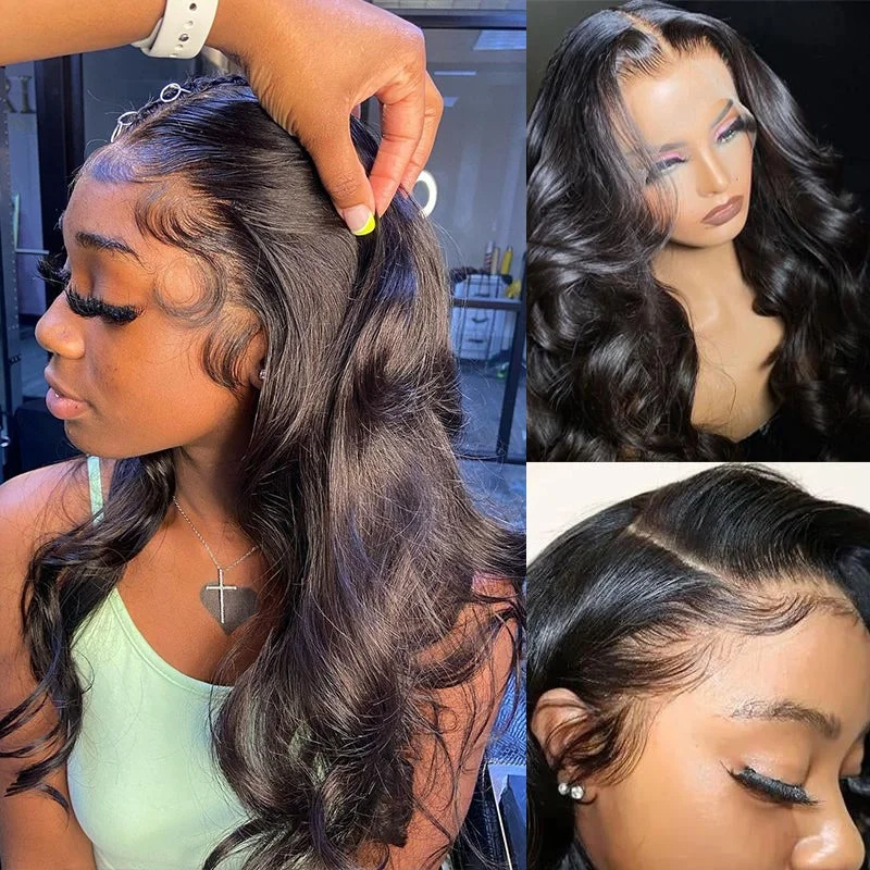 Breathable Soft Virgin Hair AmazingBody Wave 13x4 HD Lace Front Wig Vrvogue Hair