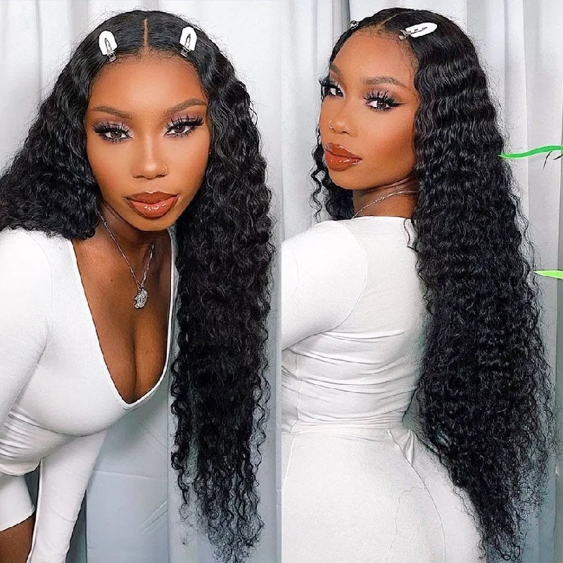 Brazilian Virgin Hair Loose Deep Wave Wigs 13*4 HD Transparent Lace Front Wigs Human Hair Wigs Vrvogue Hair