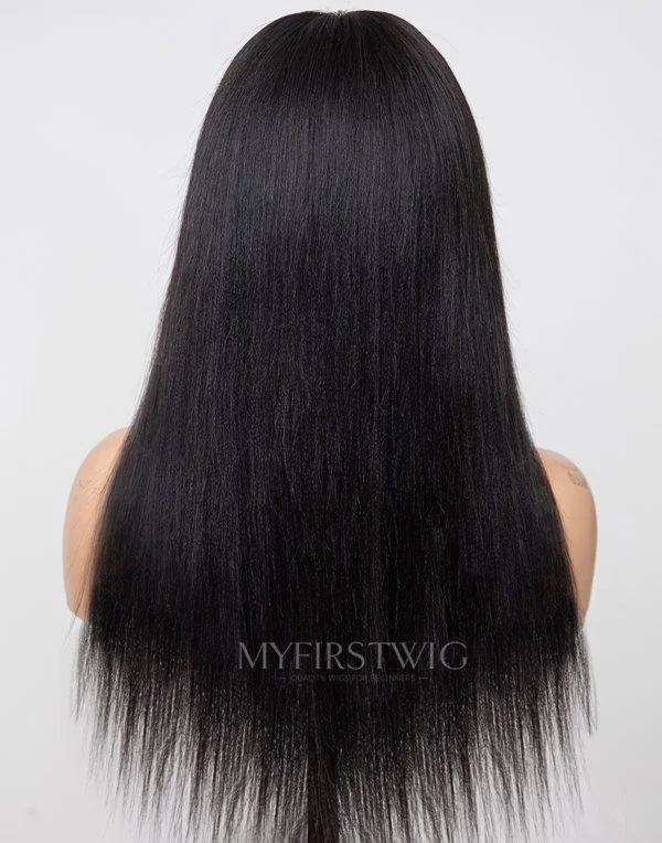 4C Natural Edges - Yaki Texture With Middle Part Glueless Invisible Lace Front Wigs - 4CEY001