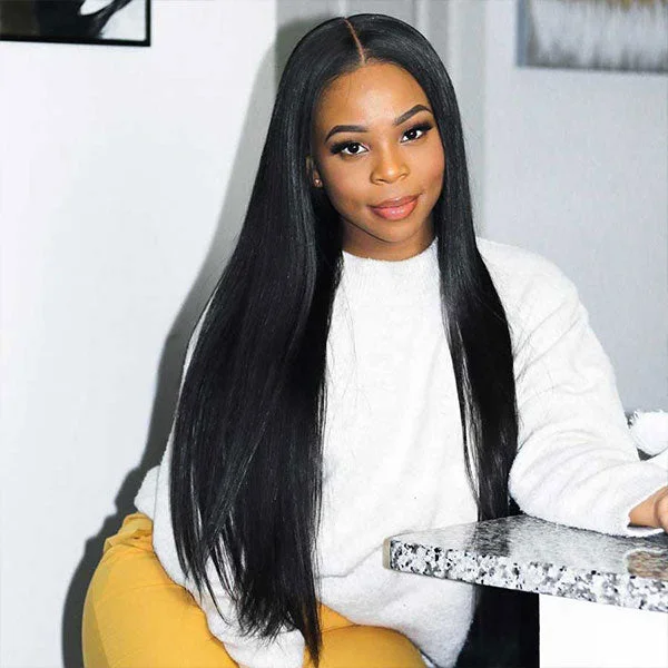 [5x5 HD Lace Wig] Reshine Hair Lace Closure Wig Straight Human Hair Wigs For Black Women No Shedding