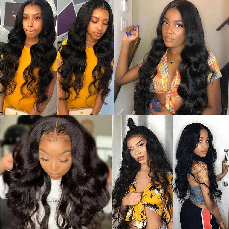 Sdamey Body Wave Closure Wig 4x4 / 5x5 Lace Closure Human Hair Wigs