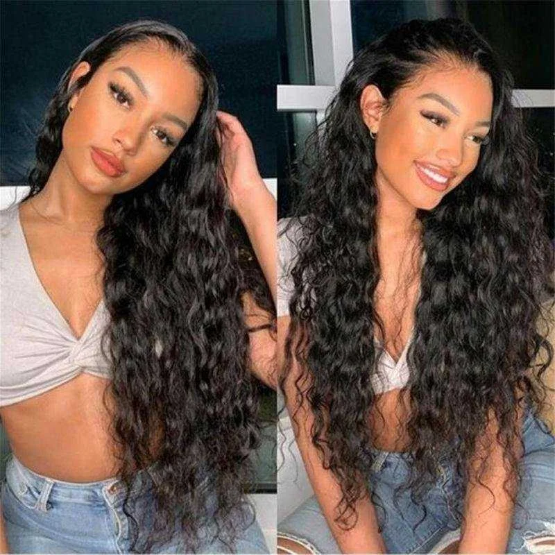 4x4/5x5 Lace Closure Wigs Human Hair Sdamey Water Wave Wigs For Women