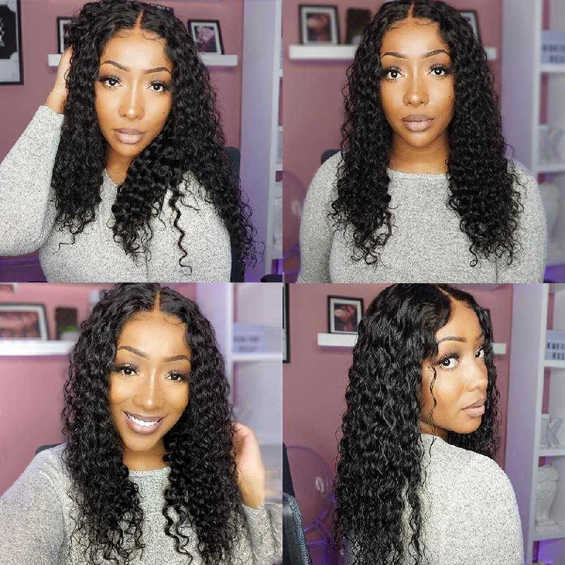 4x4/5x5 Lace Closure Wigs Human Hair Sdamey Water Wave Wigs For Women