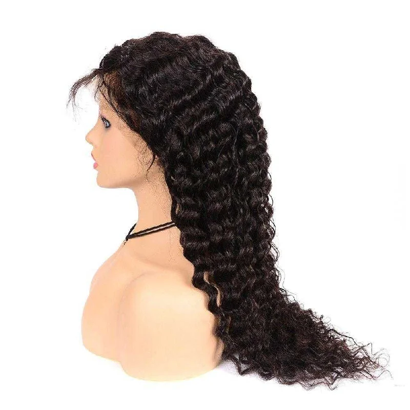 Glueless Deep Wave 4x4/5x5 Lace Closure Wig sdamey 100% Human Hair Wigs