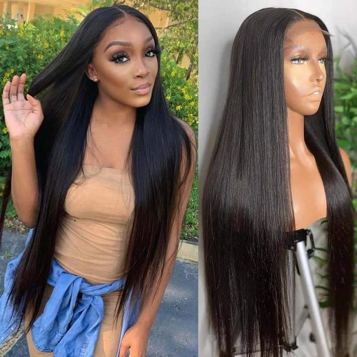 30 Inch 5x5 6x6 7x7 Transparent Lace Closure Wigs Straight Virgin Hair Wigs Vrvogue Hair