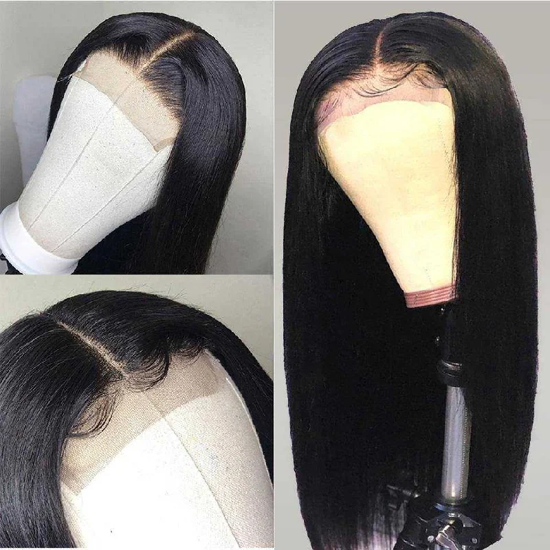 Straight Transparent Lace Closure Wig Sdamey 4x4 /5x5 /6x6 Lace Closure Human Hair Wigs