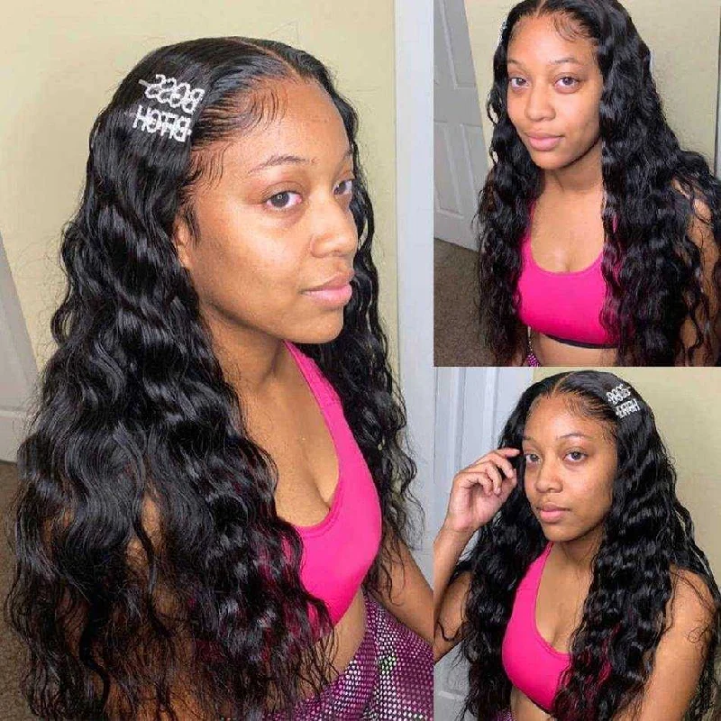 Loose Deep Wave Wig 5x5 6x6 Transparent Lace Wigs Sdamey 4x4 Lace Closure Wigs