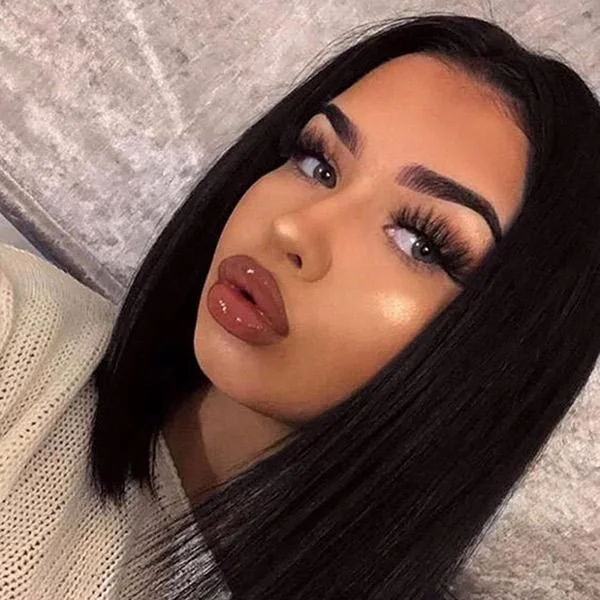 5x5 Skinlike HD Lace Closure Wig Bob Straight Hair Natural-Pre-Plucked Hairline