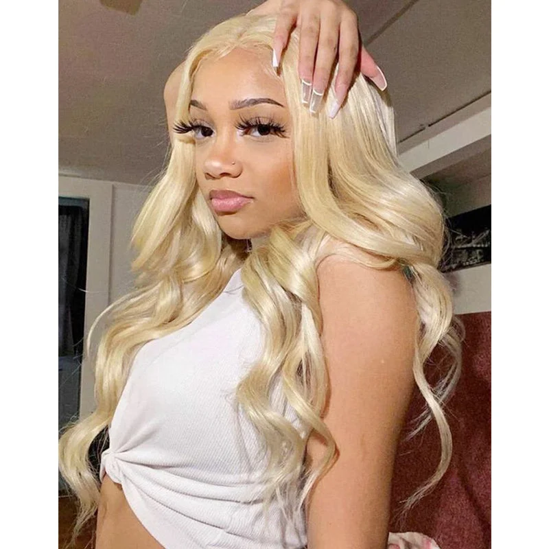 613 Blonde Body Wave Wig 13x4 Lace Front Remy Human Hair Wig