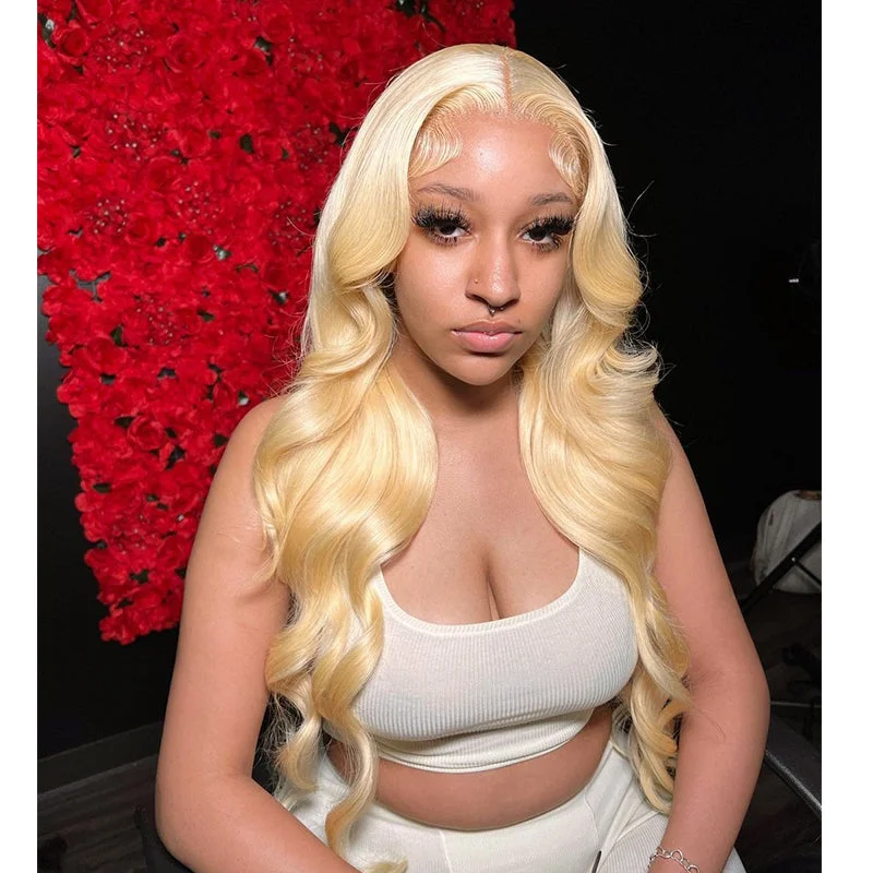 613 Blonde Body Wave Wig 13x4 Lace Front Remy Human Hair Wig