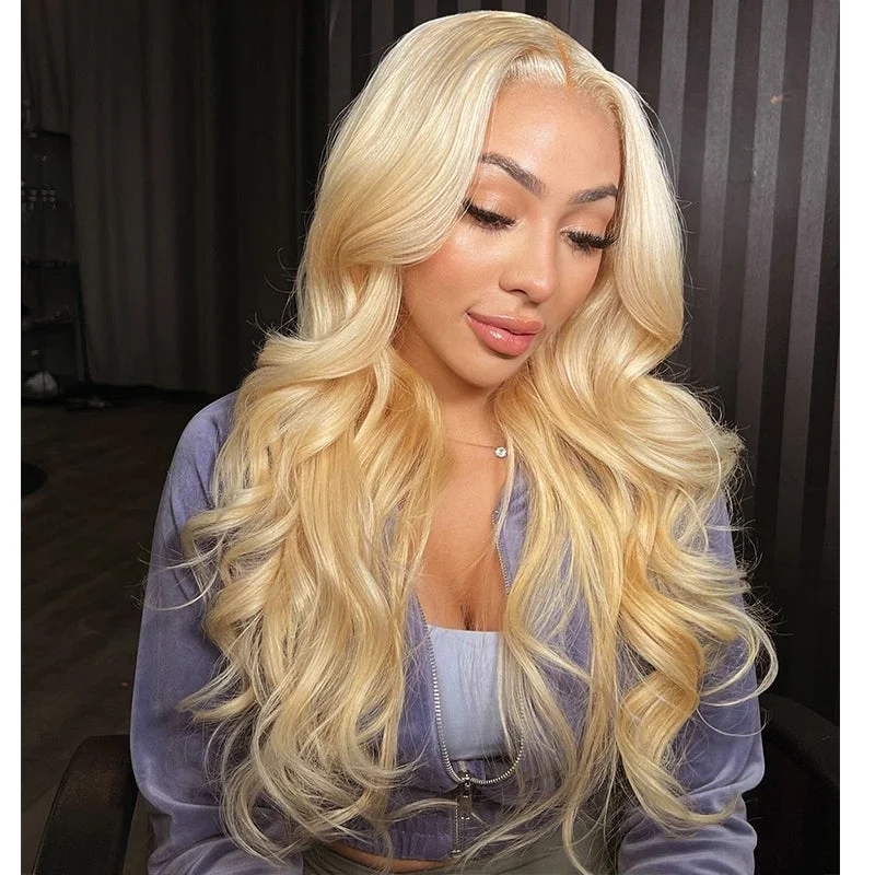 613 Blonde Body Wave Wig 13x4 Lace Front Remy Human Hair Wig