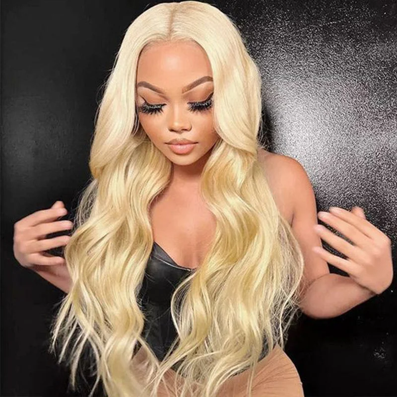 613 Blonde Body Wave Wig 13x4 Lace Front Remy Human Hair Wig