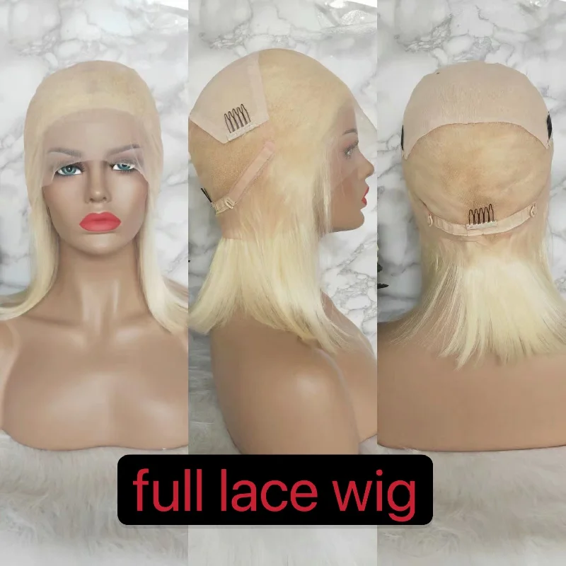 613 Color Kinky Curl Full Lace Wig Blonde Human Hair Surprisehair