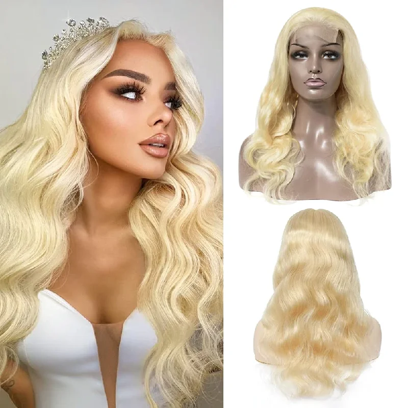 Vrvogue Hair 613 Blonde Body Wave 4x4 13x4 13x5 T Part Transparent Lace Wigs 100% Virgin Human Hair Wigs