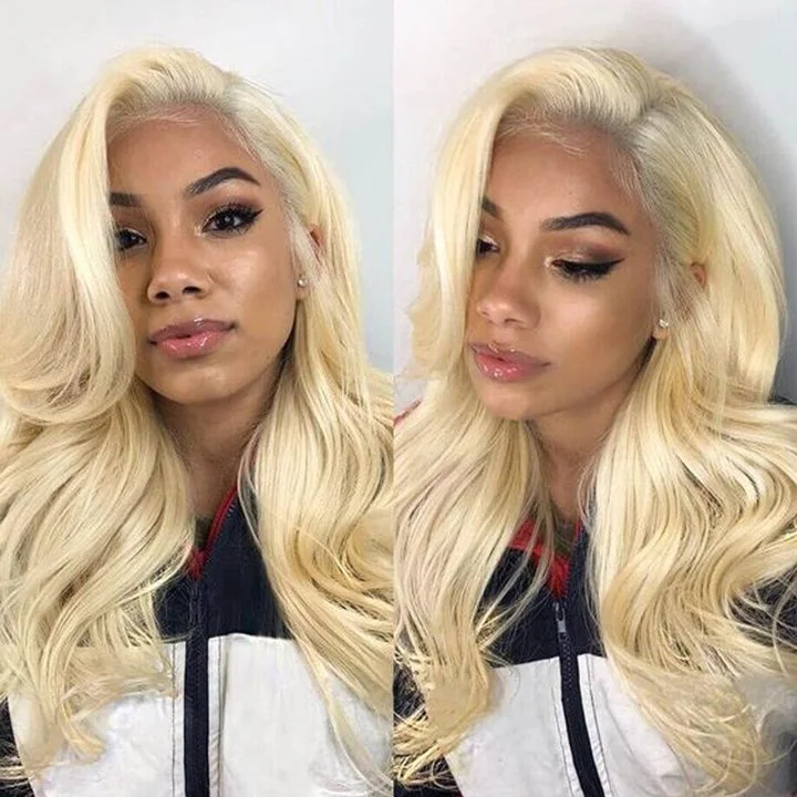 Vrvogue Hair 613 Blonde Body Wave 4x4 13x4 13x5 T Part Transparent Lace Wigs 100% Virgin Human Hair Wigs