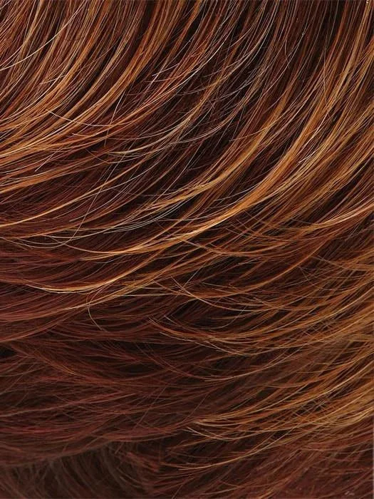 32BF | Medium Natural Red Base with Medium Red-Gold Blonde Tips & Dark/Med. Red Nape