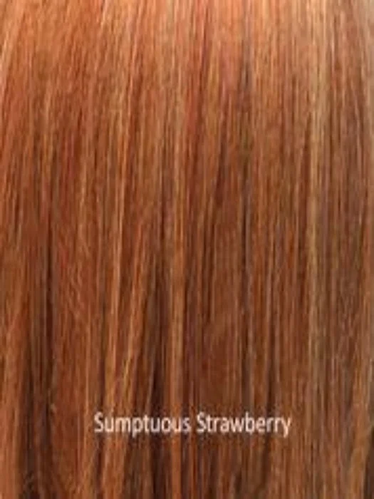 SUMPTUOUS STRAWBERRY | Pure Red, Strawberry Blonde & Paprika w/ Copper Undertones & Med. Brown Roots