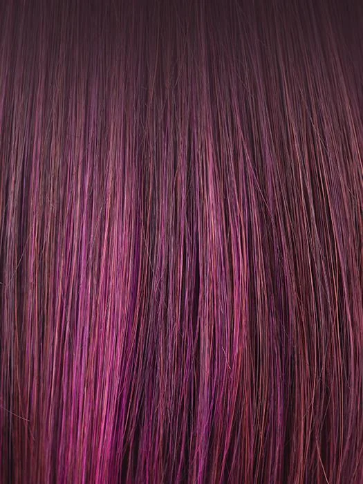 PLUMBERRY-JAM-LR | Medium plum with dark roots with mix of red/fuschia with long dark roots