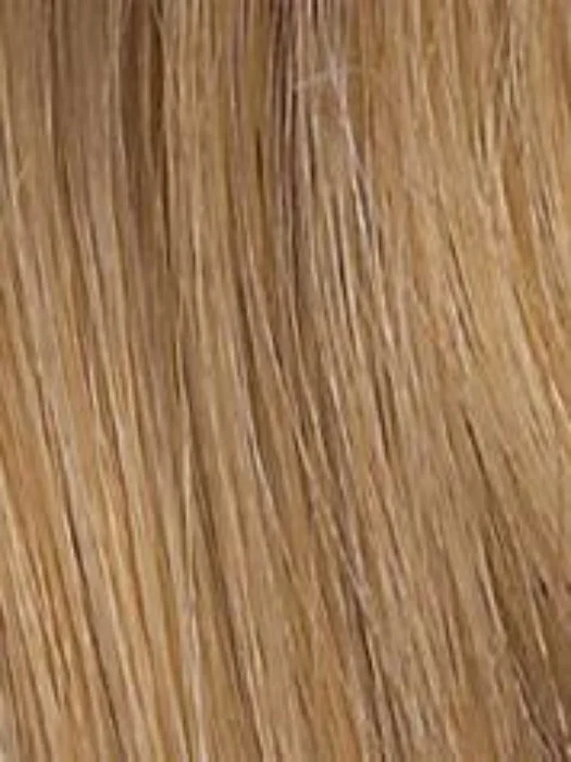 LIGHT BERNSTEIN ROOTED | , Light Honey Blonde, and Light Reddish Brown blend and Dark Roots