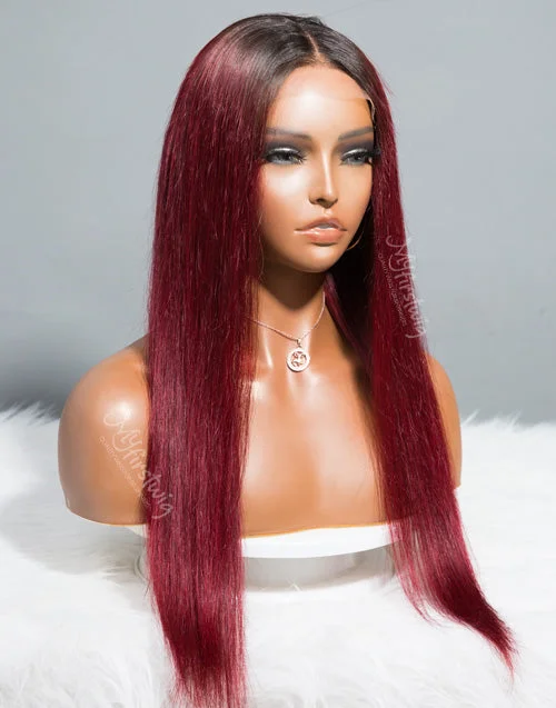 ARIES - ZODIAC COLLECTION HUMAN HAIR STRAIGHT RED WIG - ZC001