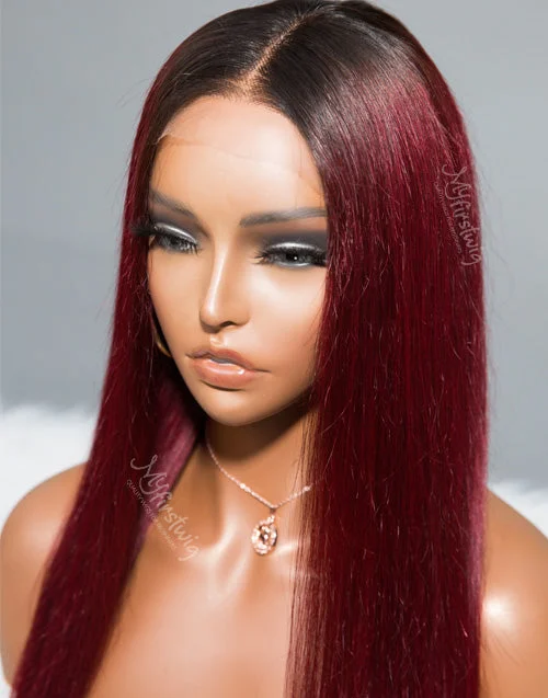 ARIES - ZODIAC COLLECTION HUMAN HAIR STRAIGHT RED WIG - ZC001